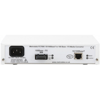 Rear: FC7000: 10/100BaseT to 100BaseFX Ethernet Media Converter