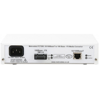 Rear: FC7200: 10/100BaseT to 100BaseFX Ethernet Media Converter