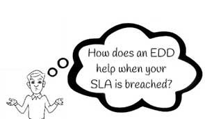 How does an EDD help when your SLA is breached?